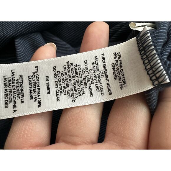 Vineyard Vines Large Men Edgartown Shep Shirt Navy Blue Snap Neck 6-1k - Picture 5 of 9